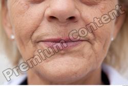 Mouth Woman White Casual Average Wrinkles